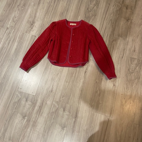 Free People Natalia Women's Red Quilted Jacket - Picture 2 of 4